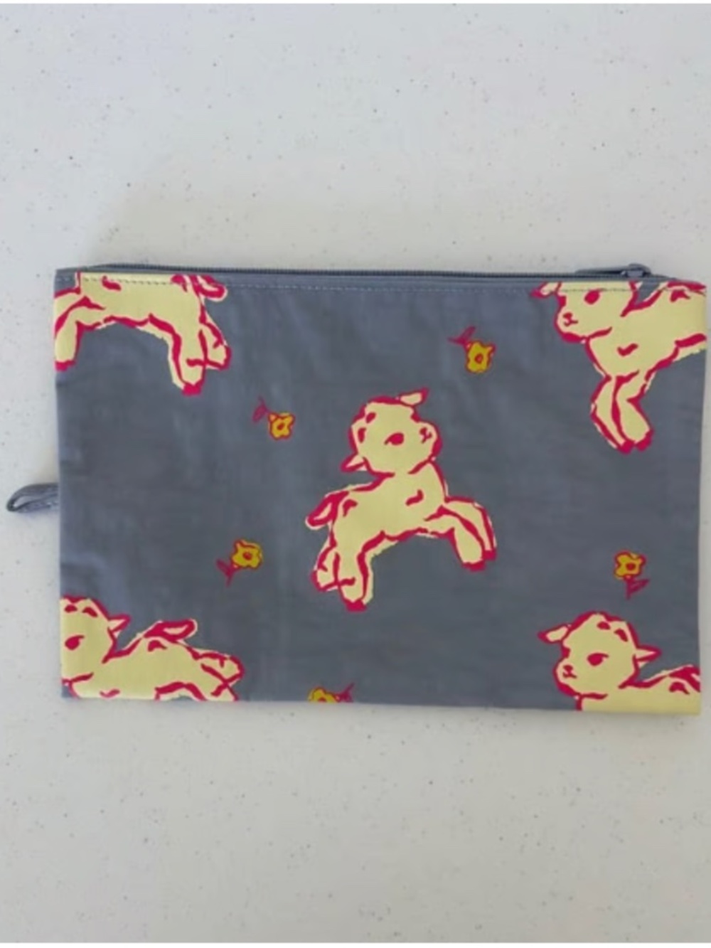 Baggu LARGE Flat Pouch - Spring Animals